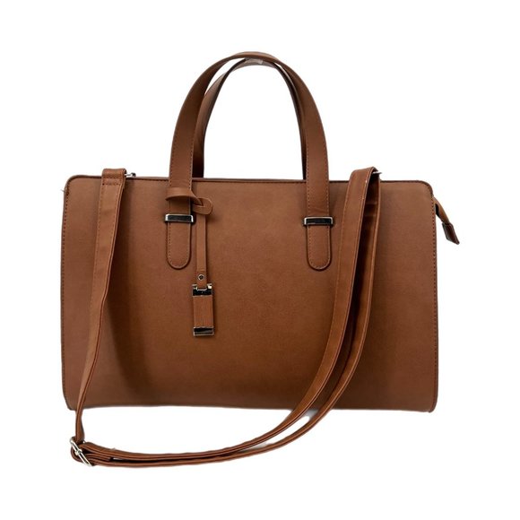 Blon's Tan Large Convertible Tote | Adjustable Strap - Picture 1 of 8